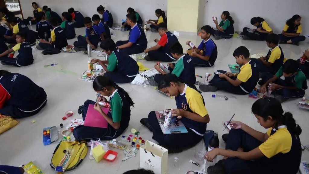 Bottle Painting Competition at Dr. SSNP School